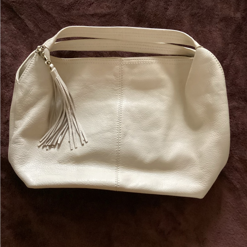 Cold water Creek Cream Leather Handbag - Picture 7 of 8